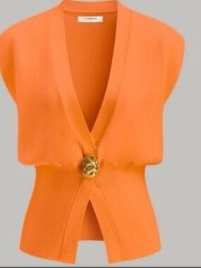 V-Neck Buttoned Detail Sweater Vest Buttoned Detail Sweater Vest